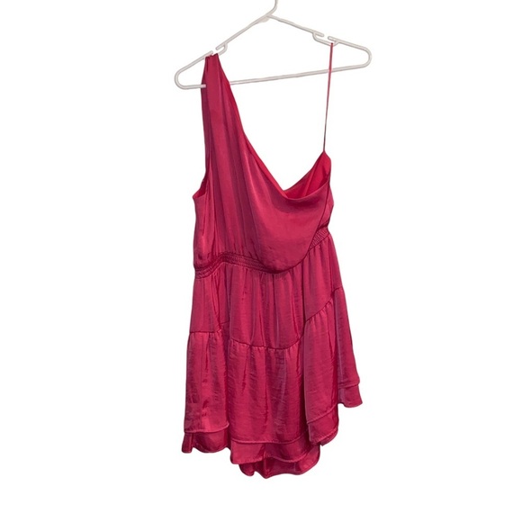 steve madden pink pointe assymetrical  tiered mini party dress - Picture 5 of 6